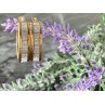 Milor 925 Sterling Silver Gold Plated Earrings Italy