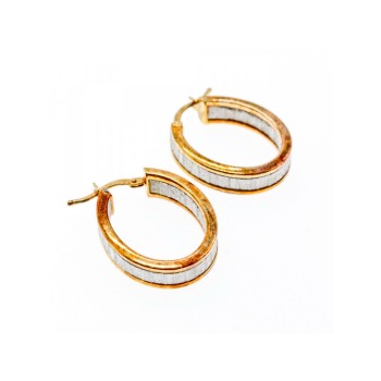 Milor 925 Sterling Silver Gold Plated Earrings Italy