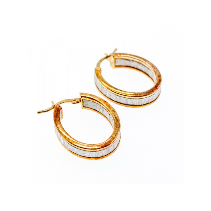 Milor 925 Sterling Silver Gold Plated Earrings Italy