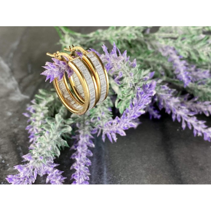 Milor 925 Sterling Silver Gold Plated Earrings Italy