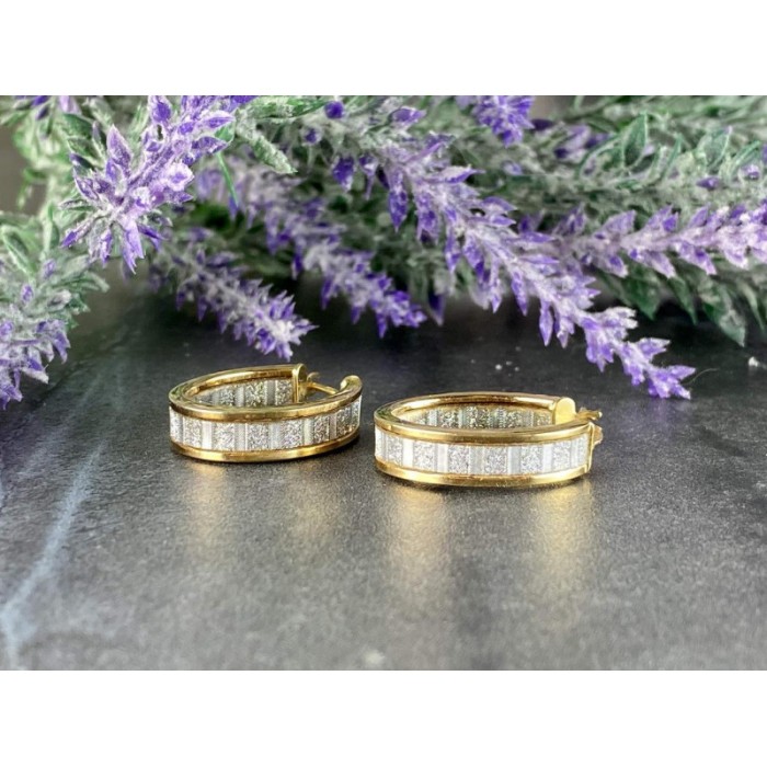 Milor 925 Sterling Silver Gold Plated Earrings Italy