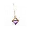 10 K YELLOW GOLD AMETHYST & DIAMOND 