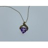 10 K YELLOW GOLD AMETHYST & DIAMOND 