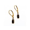 925 STERLING SILVER GOLD PLATED SAPPHIRES EARRINGS
