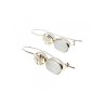 925 Sterling Silver White Jadeite Earrings