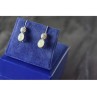 925 Sterling Silver White Jadeite Earrings