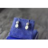 925 Sterling Silver White Jadeite Earrings