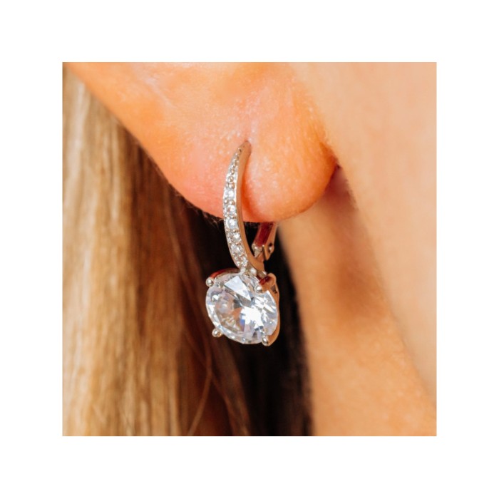 925 Sterling Silver CZ Earrings