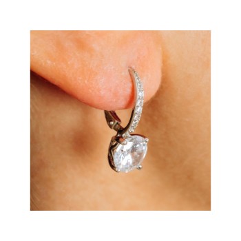 925 Sterling Silver CZ Earrings