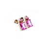 925 Sterling Silver Pink Topaz Stud Earrings