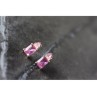 925 Sterling Silver Pink Topaz Stud Earrings