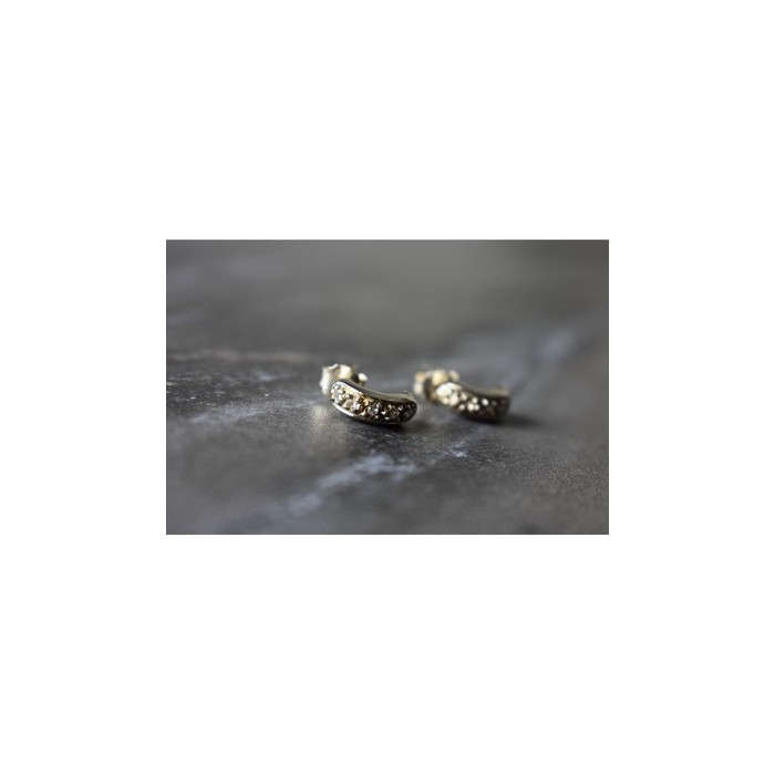 925 Sterling Silver White CZ Stud Earrings