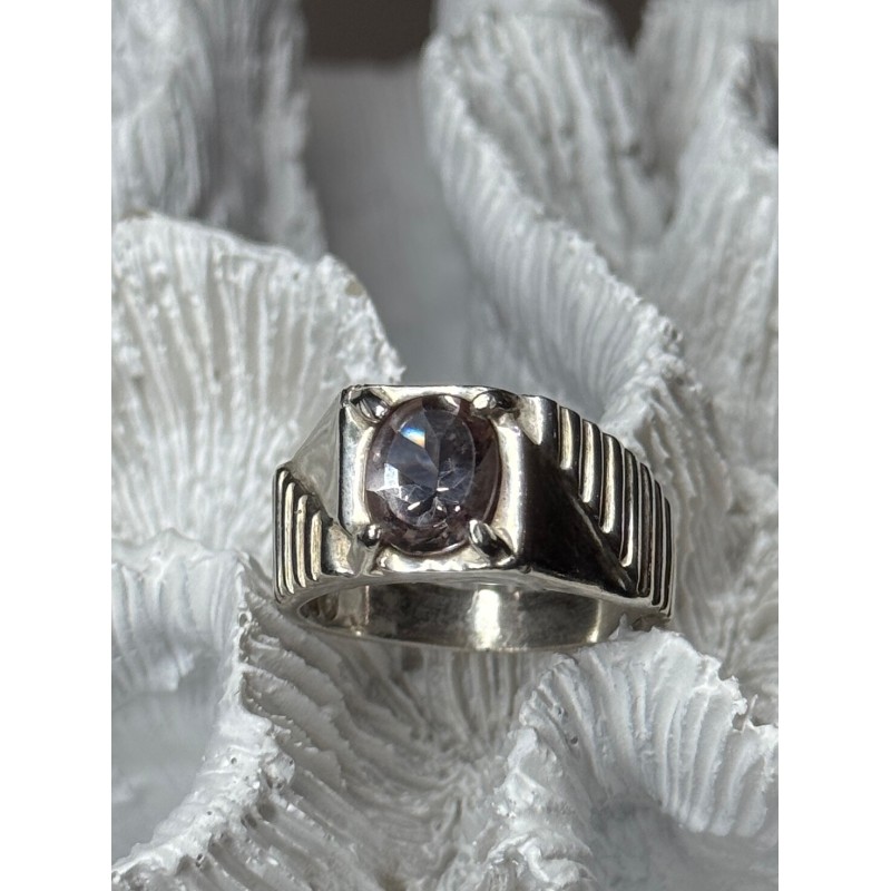 Men's 925 Sterling Silver Spinel Ring Size 8.5