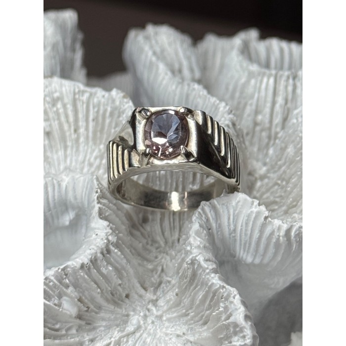 Men's 925 Sterling Silver Spinel Ring Size 8.5