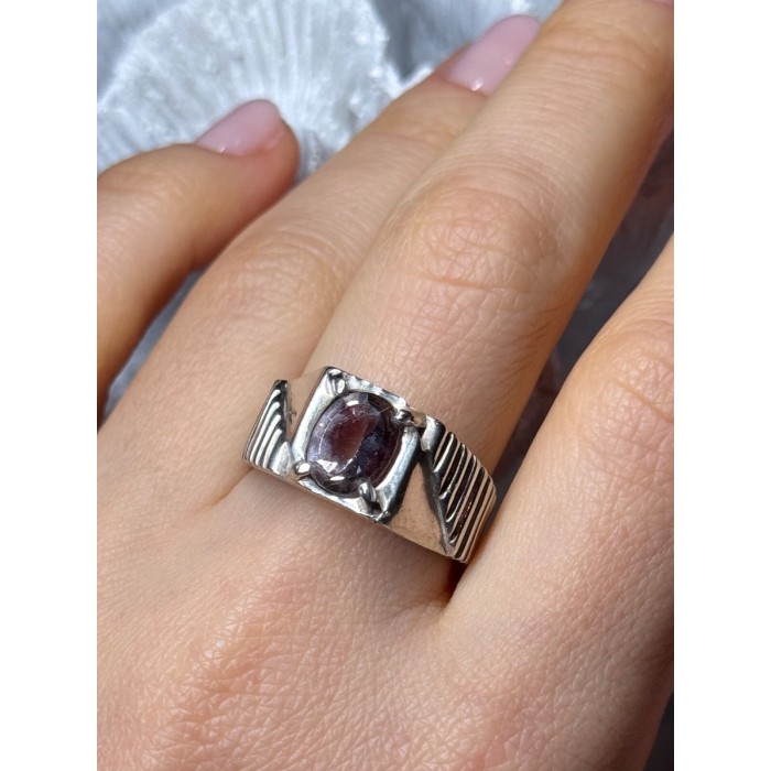 Men's 925 Sterling Silver Spinel Ring Size 8.5