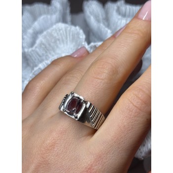 Men's 925 Sterling Silver Spinel Ring Size 8.5