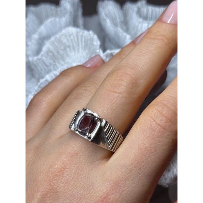 Men's 925 Sterling Silver Spinel Ring Size 8.5