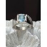 Men's 925 Sterling Silver Topaz Ring Size 8.5