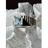 Men's 925 Sterling Silver Topaz Ring Size 8.5