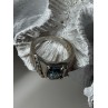 Men's 925 Sterling Silver Topaz Ring Size 8.5
